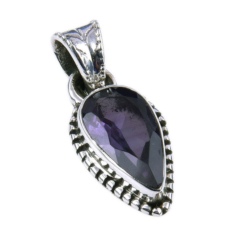 Natural Alexandrite Gemstone Handmade 925 Solid Sterling Silver Pendant 1'' G7j23