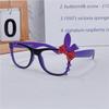 Cute cartoon rabbit-shaped frame, cross-wearing, funny glasses, photo-taking, and styling glasses, no lenses, jelly color