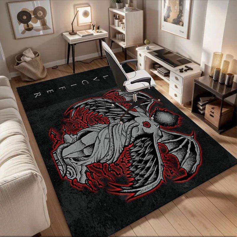 

Lucifer: The Fallen Angel - Gothic Devil Art Print Office Mat Perfect for Home Decor Office Desk Chair Rugs Chair Carpet for office Polyest 60cm by 90cm