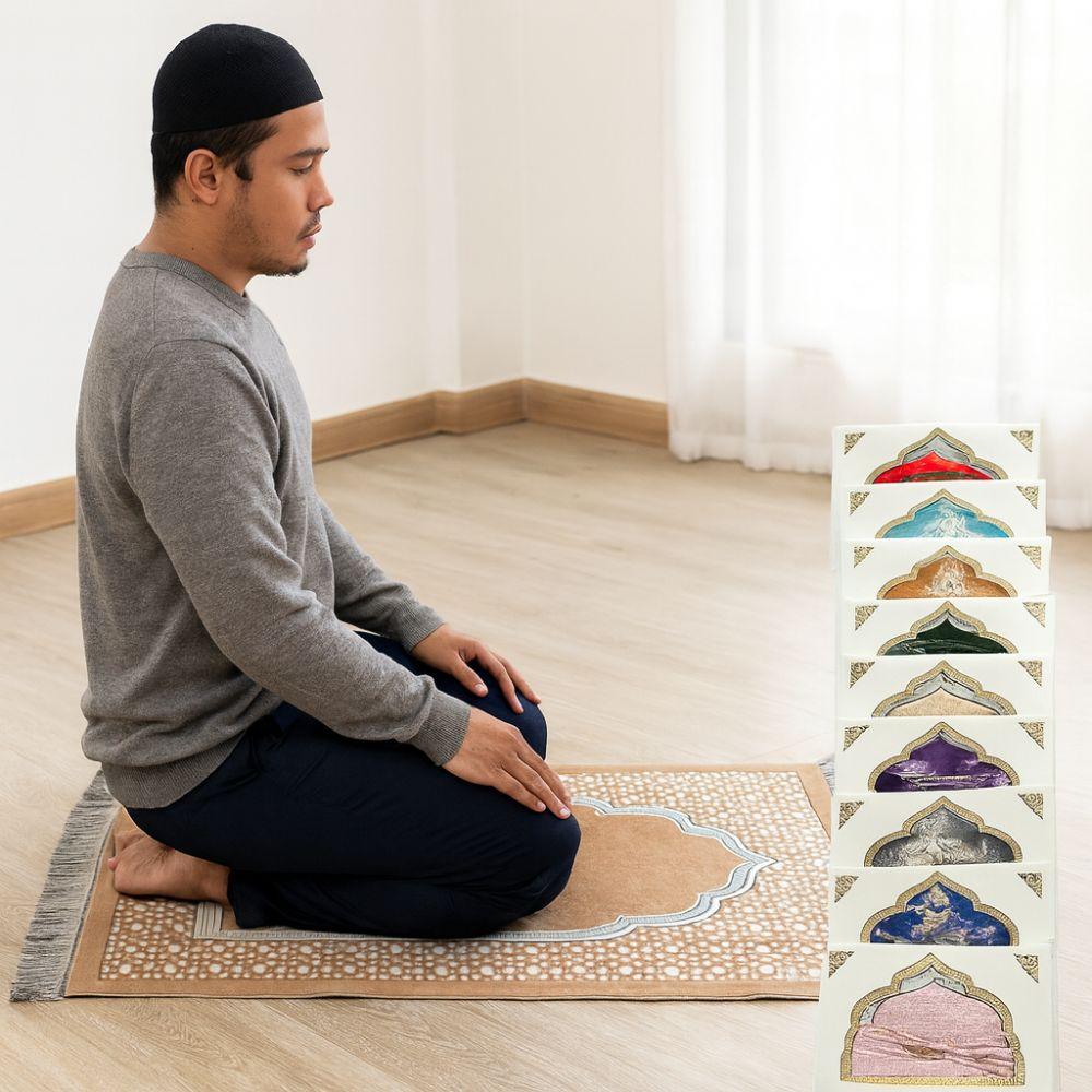 Non-slip Prayer Mat Set 70x110cm Islamic Prayer Mat Islamic Gifts Muslim Prayer Rug  Women Men