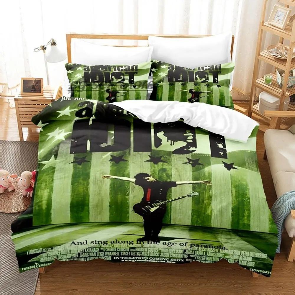 New Duvet Cover Pillowcase Bedding Set Rock Band G-Greendays Adult Boy Girl Bedroom Decoration Children Single Double Large Size