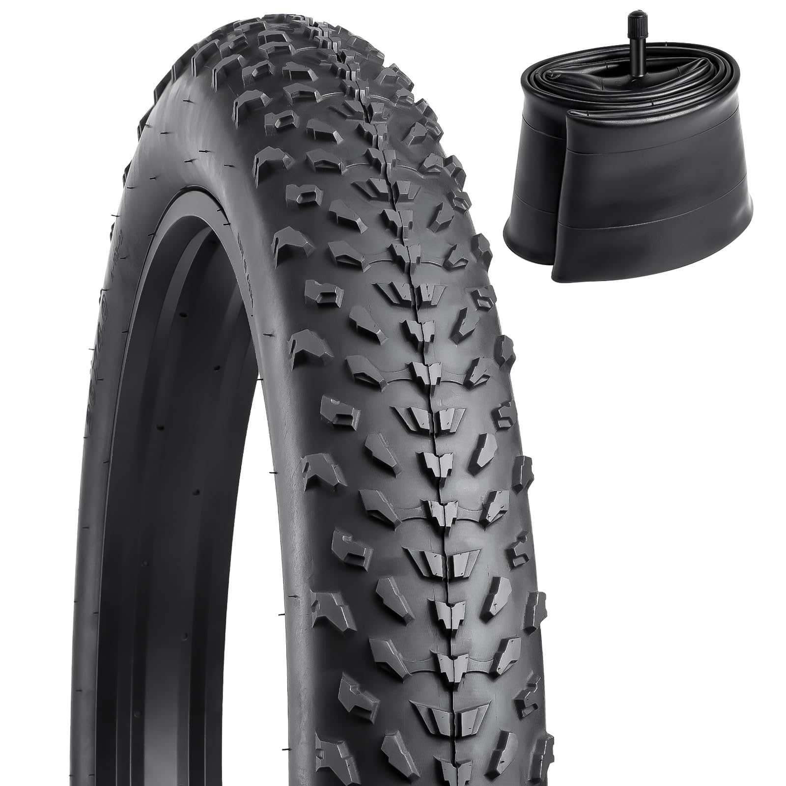 

YunSCM 20x4.0 Tire Set with 20x3.5/4.0 Bicycle Tubes and 32mm Schrader Valves for 20-inch 4.0 Fat Bikes, Y-045