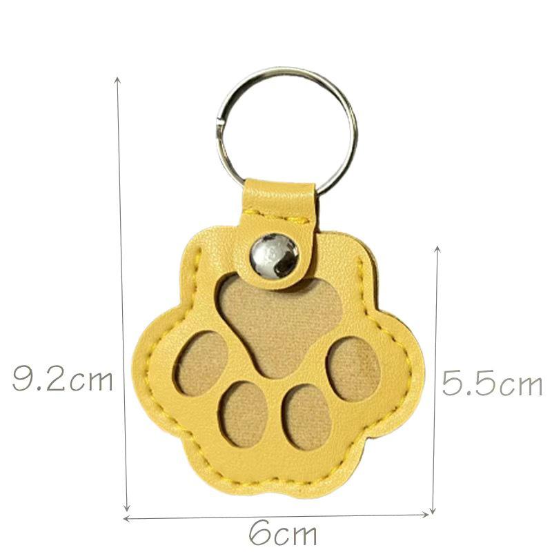 Exquisite Leather Pet Fur Keychain: Cute Cat & Dog Hair Bag Charm Ornament