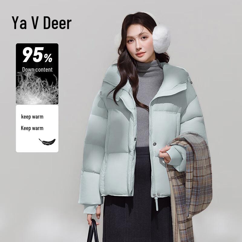 

Yalu Women s 2025 Fashion Puff Hooded Short Down Jacket M (110-120 lbs)