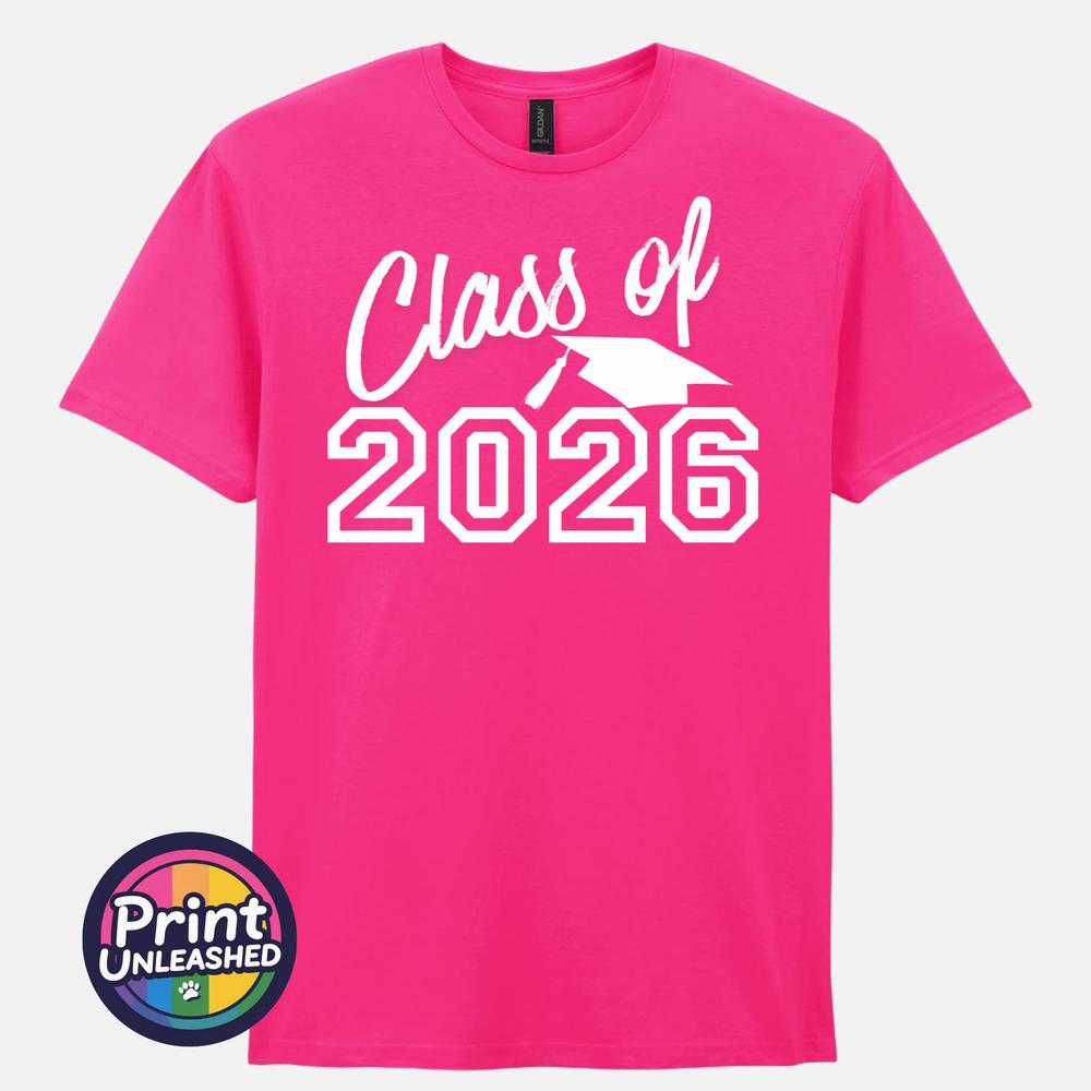 Class of 2026 TShirt Graduation Gift Leavers Tee Graduate School College Top