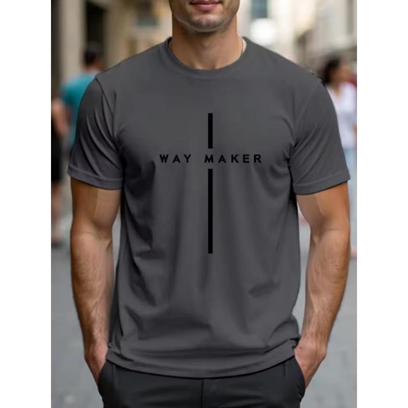 Letní pánské ležérní sportovní volné nadměrné jednoduché tričko s 3D potiskem vzoru písmen, s kulatým výstřihem a krátkým rukávem