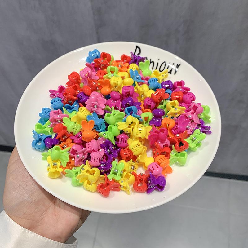 Colorful Hair Flower Clips for Babies & Toddlers - Small Hairpin & Claw Clip Accessories for Girls