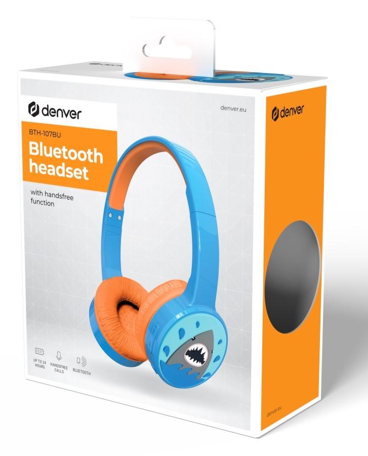 Słuchawki Dziecięce Bluetooth Niebieskie Denver Bth-107Bu
