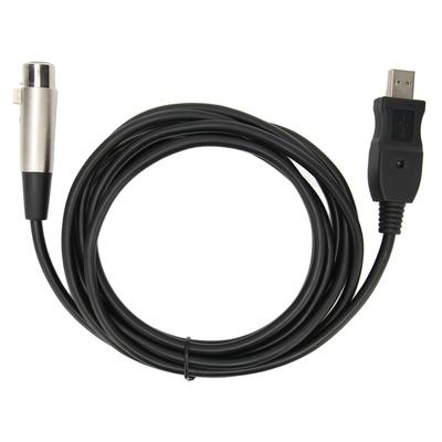 USB-Mikrofonkabel USB-Stecker auf XLR-Buchse Mikrofon-Verbindungskonverterkabel für Mikrofonaufnahmen 9,8ft
