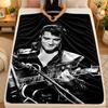Flannel BlanketElvis Presley Warm Soft Throw Blanket for Indoor Sofa Bed Living Room Use