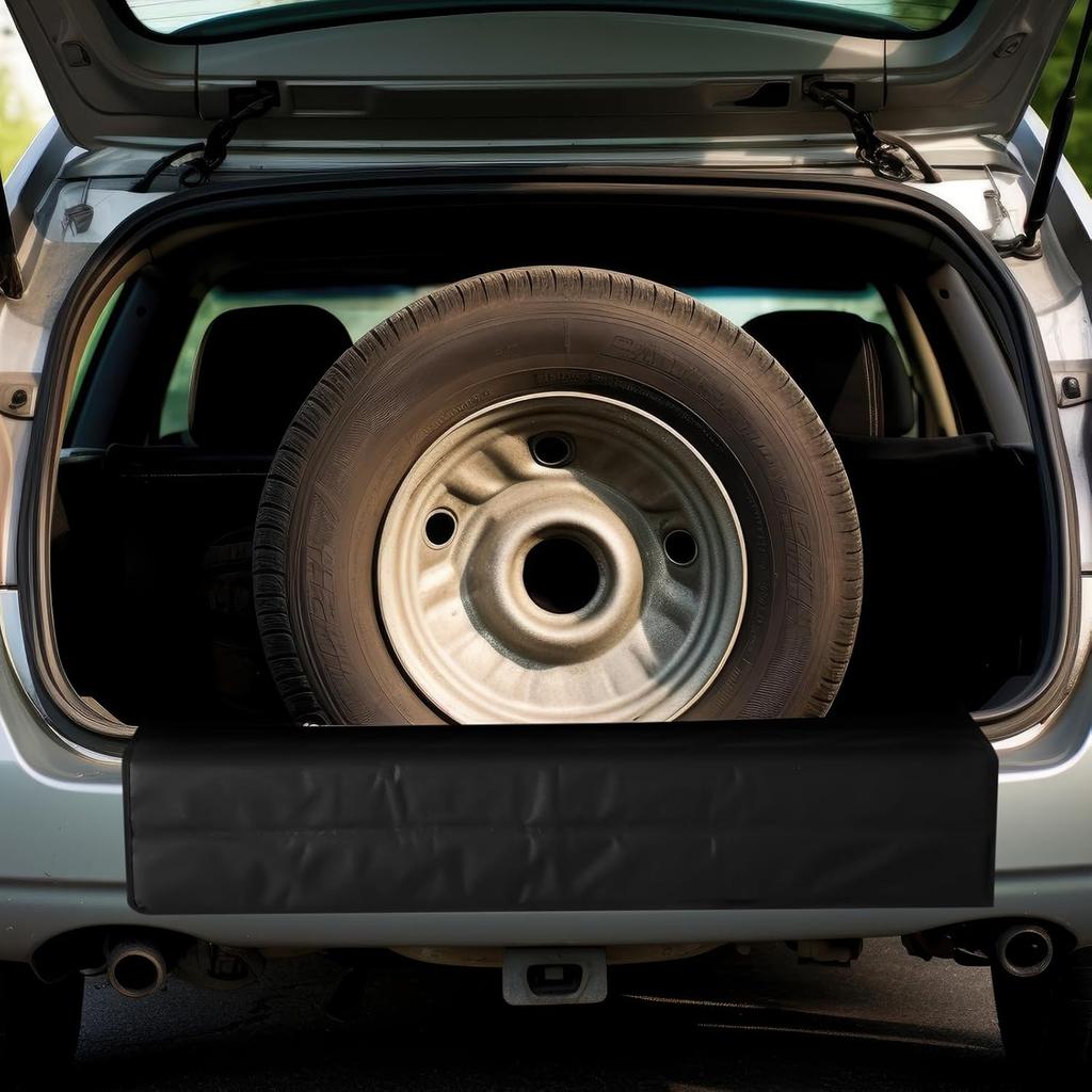 Tinideya Large Rear Bumper Protector For Cars 36 X 25 Inch Bumper Guard Foldable Protective Mat Dog Blanket Cargo Liner Preventing Scratches While