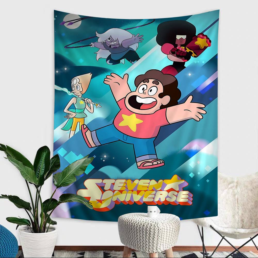 Animation SSteven UUniverse DIY Wall Tapestry Hippie Flower Wall Carpets Dorm Decor Wall Art Decor
