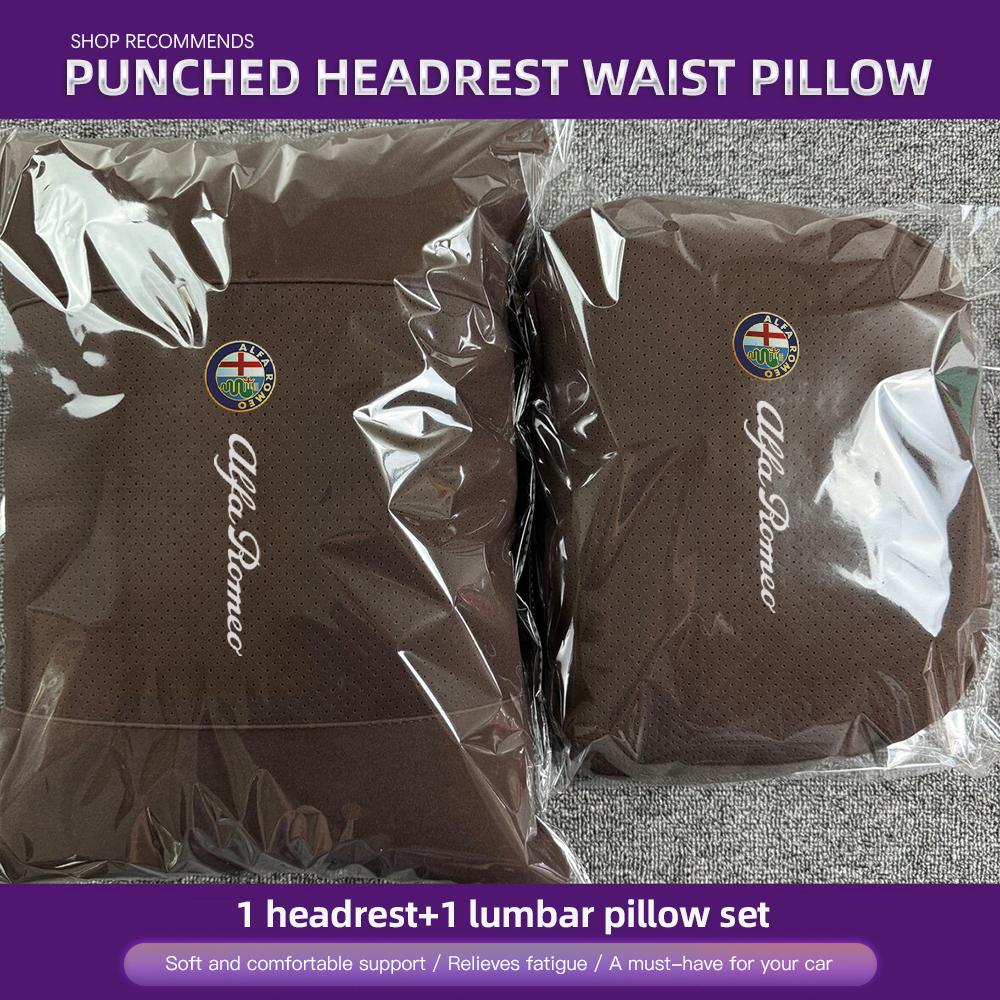 CZOSU1 Alfa Romeo Universal Car Headrest Neck Pillow Lumbar Support For Giulietta Mito 159 Giulia Stelvio 156 147 Tonale Brera Disco