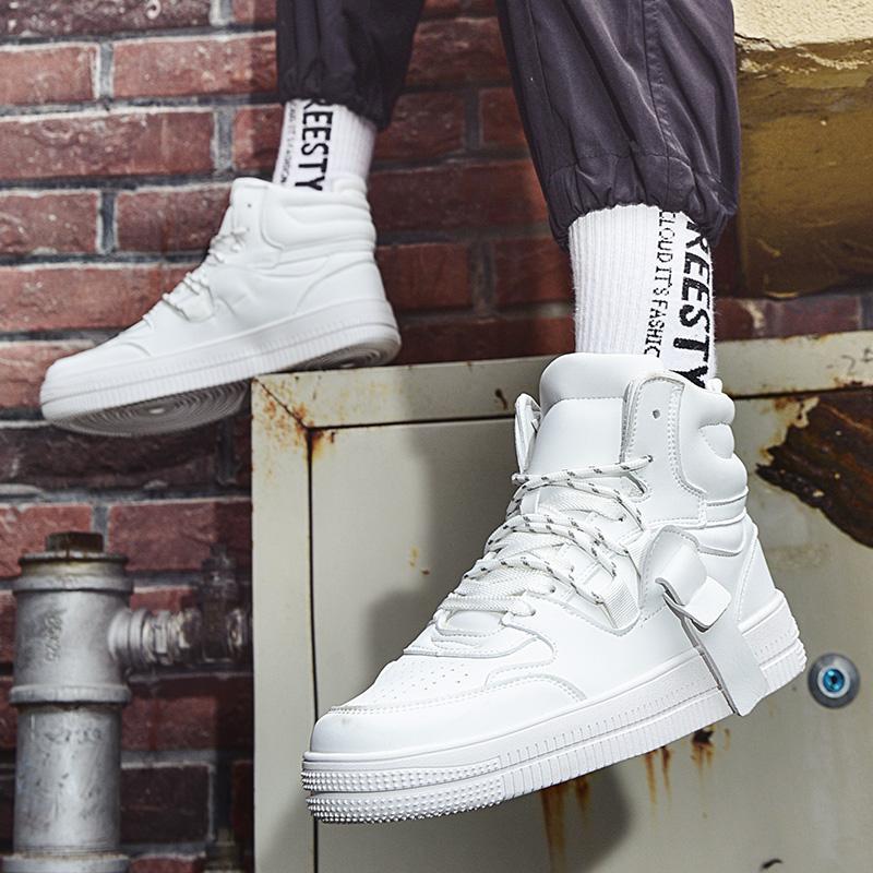 Orange Sneakers Men Designer Man High Top Shoes Comfortable Platform Shoes Men Casual Mens Skateboard Leisure Wear Resistant Non