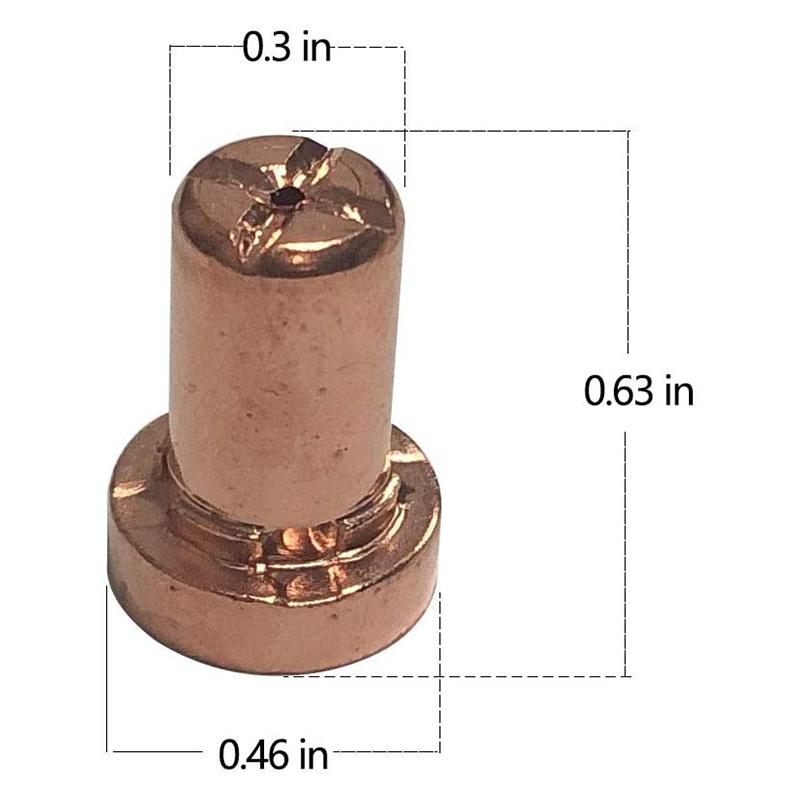 A84X-50Pcs Plasma Cutter Consumables Torch Tip Electrode Nozzles Kit For PT-31 JG-40 WSD-LG40 Fit CUT 50D 50 40 Plasma Cutter