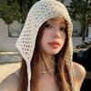 Handmade Knitted Hat Unisex Fashion Hat Hollows out Headwrap Hat Trendy Travel Hat for Outdoor Activity