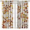2pcs Floral Curtain, Colorful Leaves Fabric Window Drapes, Abstract Watercolor Cute Botanical Decorative Window Treatments for B