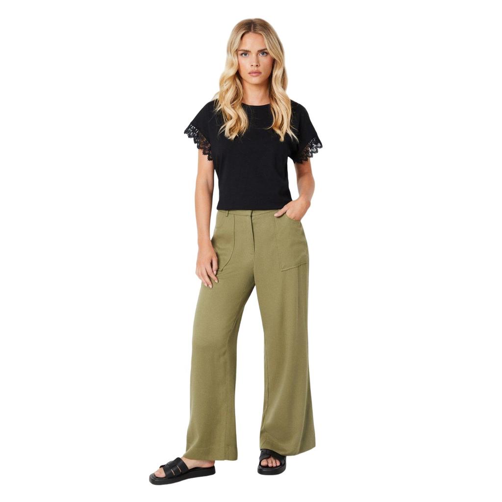 Dorothy Perkins Womens/Ladies Topstitched Petite Wide Leg Trousers