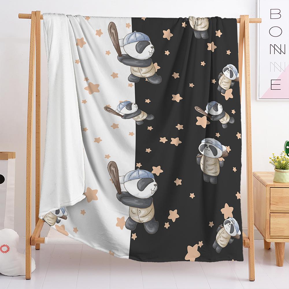 Blanket Cute Panda Blanket Flannel Bedroom Office Blanket Blanket Universal