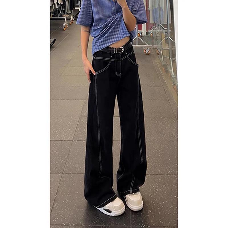 Джинсы JYL мужские широкие американская стирка bootcut осенняя строчка премиальный деним S амарантовый