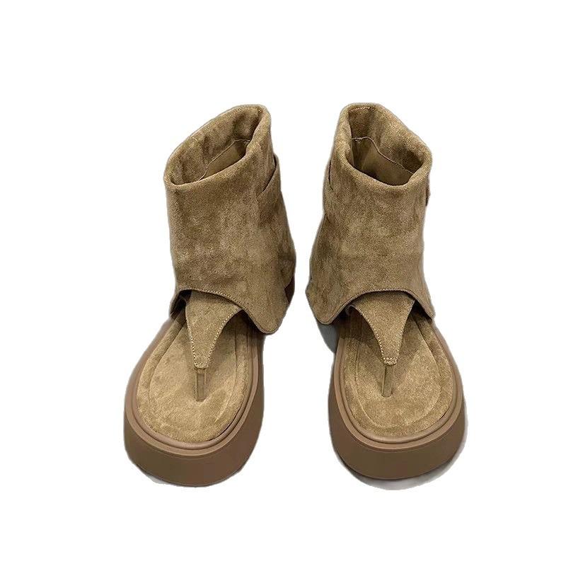 Pin-toe Cool Boots Women's Summer Spice Girls Long Boots Heightened Platform Pants Boots Pinch Sandals Summer New High Boots