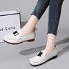 2022 Autumn Ethnic Style Buckle Slip-on Women's Korean Fashion Loafers - Soft Upper & Sole Mother's Shoes