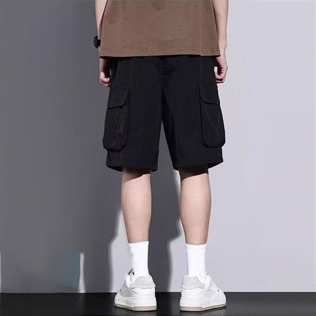 Men's Summer Multi-Pocket Cargo Shorts Men's Casual Fashion Color Loose Cargo Shorts