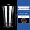 Thickened 600ml Disposable Plastic Cups with Flat Lids (100 Sets)