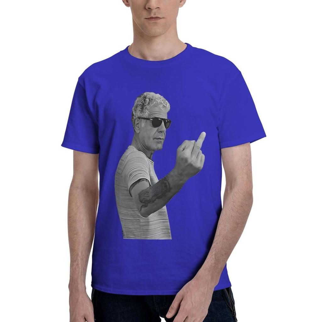 Anthony Bourdain Positions Middle Finger 100 Cotton Casual Breathable Confortable Manga Funny Ugus TShirts Men TShirt
