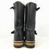 Steel Toe Engineer Leather Motorcycle Riding Boots Black Size 35.5 22.0-23.0(USED)