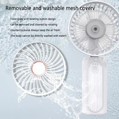 Outdoor Hand Holding Fan Small Mini Fan Foldable Portable Neck Hanging Fans Speed USB Rechargeable Fan with 4000mAh Handheld