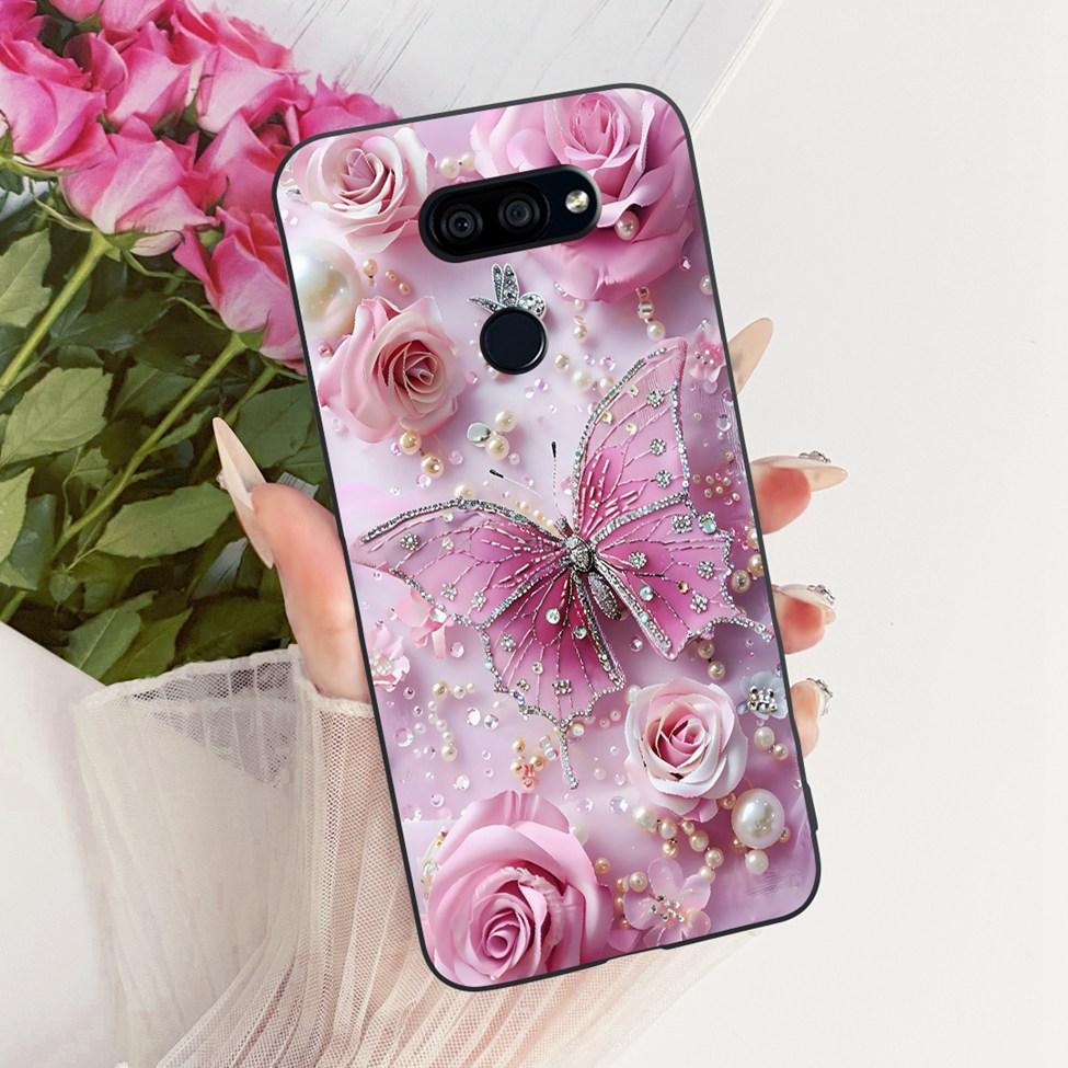 Hülle Für LG K40S 2019 Cover Ästhetisch Niedliche Katze Mode Lustig Bemalt Silikon Handyhülle LMX430HM