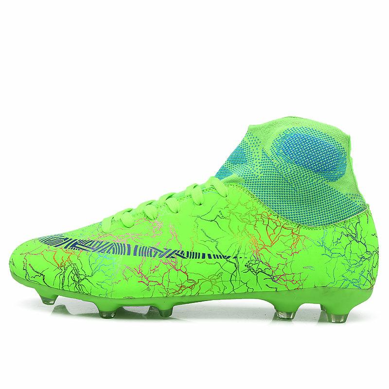 

Foreign trade football shoes men s broken nails mandarin duck shoes high-top fly-woven socks male adolescent students training shoes large size 35