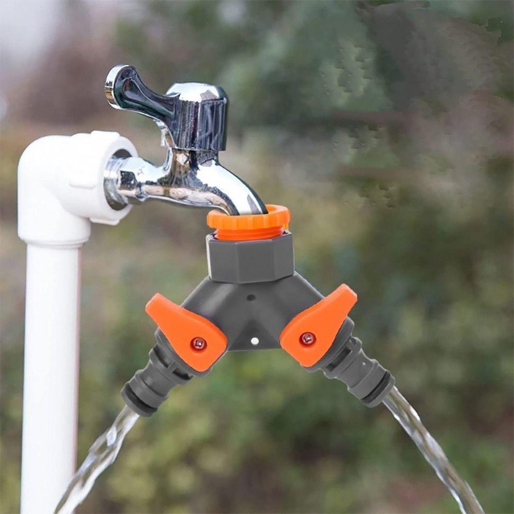 1Pcs Water Splitter Tee Connector Pipe Fittings Y-Type Irrigation Valve New Faucet Hose Tap
