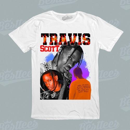 Mens/Women/kids American Rapper Travis Scott HIP-HOP RAP Music Tees New T-Shirt S разноцветный