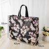 Floral Print Reusable Non Woven Shopping Tote Bag Eco Friendly Foldable Large Capacity Bag for Grocery Commute Outdoor Picnic