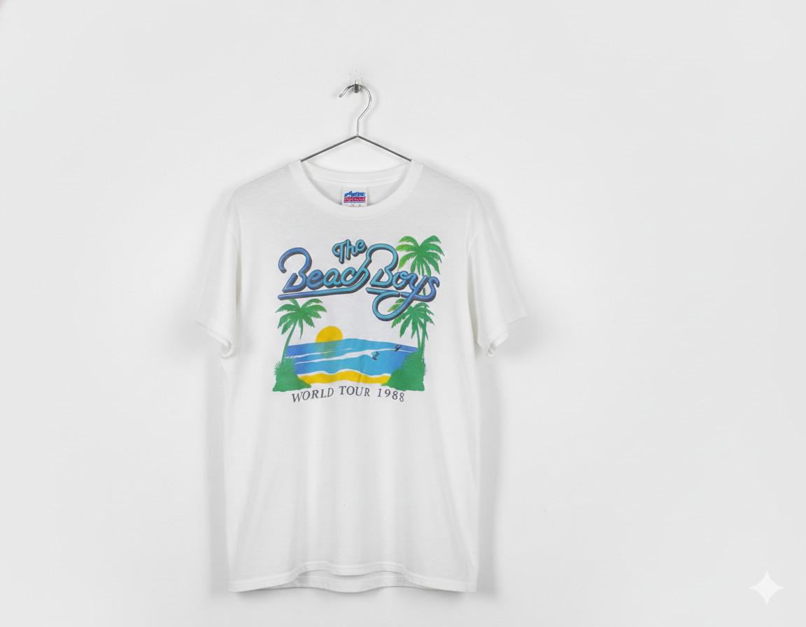 The Beach Boys World Tour 1988 Vintage Surf Rock Band T-Shirt Tee - T046 XXL