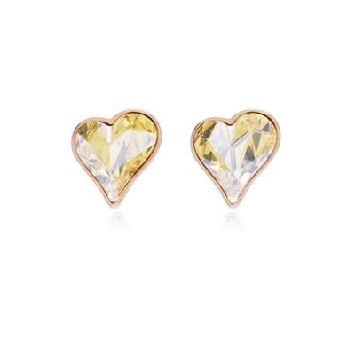 Rinterpo Crystal Topaz Rose Gold Women's Aurora Earrings