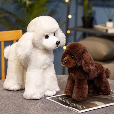 Muñeco Perro Caniche Simulación Cachorro Oso de Peluche Realista Juguetes de Felpa Hecho a Mano Modelo de Animal Realista Regalos Creativos Presente