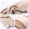 1 Pair Women'S Warm Winter Gloves Touchscreen Gloves With Fur Cuff Plush Lining Cycling Sports Driving Windproof Warm Gloves