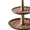 Elegant Wooden Cupcake Holder Round Cake Display Stand Fruit Snack Platter Dessert Server