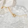 EManco Minimalist Stainless Steel Bracelet O-Chain with Geometric Ring Clasp Suitable for Daily Commute Jewelry