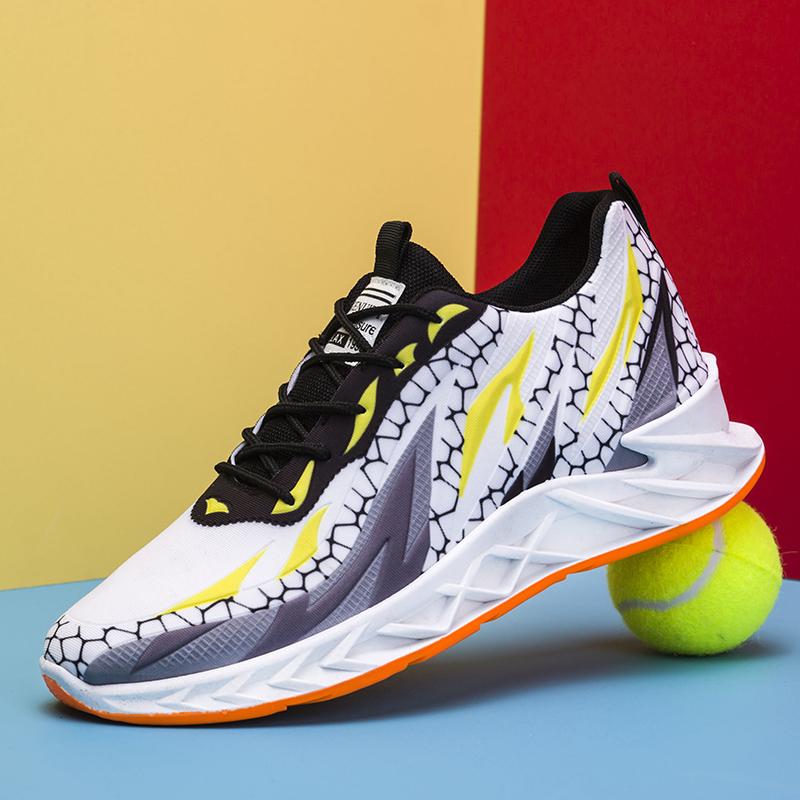 Moda masculina tênis respirável tênis de corrida leve sapatos esportivos casuais