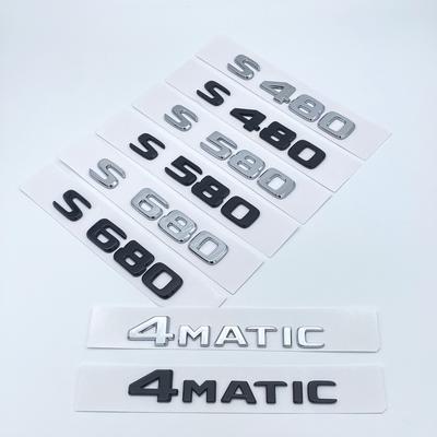Błyszczące Czarne Srebrne S480 S500 S560 S580 S600 ABS Emblemat dla Mercedes Benz S W222 W223 Samochód Boczny Tylny Odznakę Nazwa Naklejka