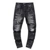 Jeans de Hombre Rectos con Parches Desgastados Estilo Vintage High Street Pantalones Casuales