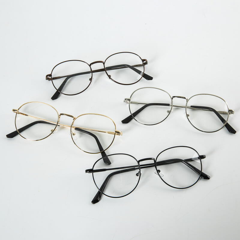 

Beige Couple Basic Round Glasses Frame (Blue Light X)_9110 gold