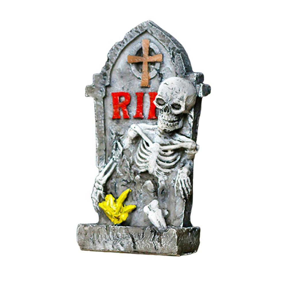 Halloween Decorations European Horror  Tombstone Resin Ornaments Home Party Gifts