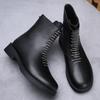 Niche Old Sewing Design Thick-soled Heightening Boots Men's Tooling Retro Casual Martin Boots