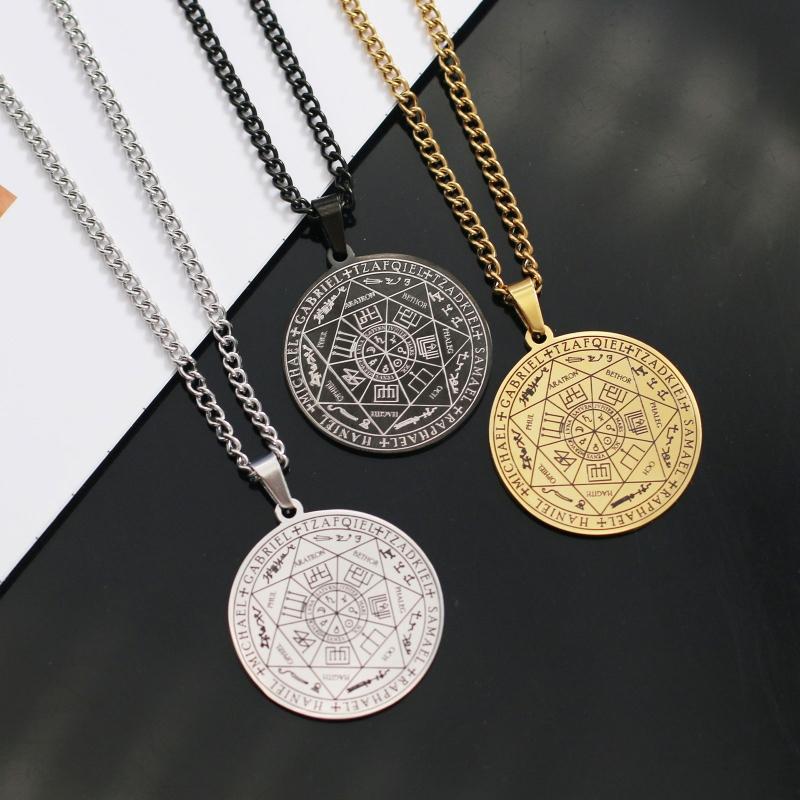 Herren Metatron Würfel Sieben Erzengel Anhänger Heilige Geometrie Siegel Salomons Anhänger Tetragrammaton Engel