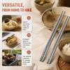 2 Pairs Titanium Chopsticks Lightweight Dishwasher Safe Portable Utensils  Travel